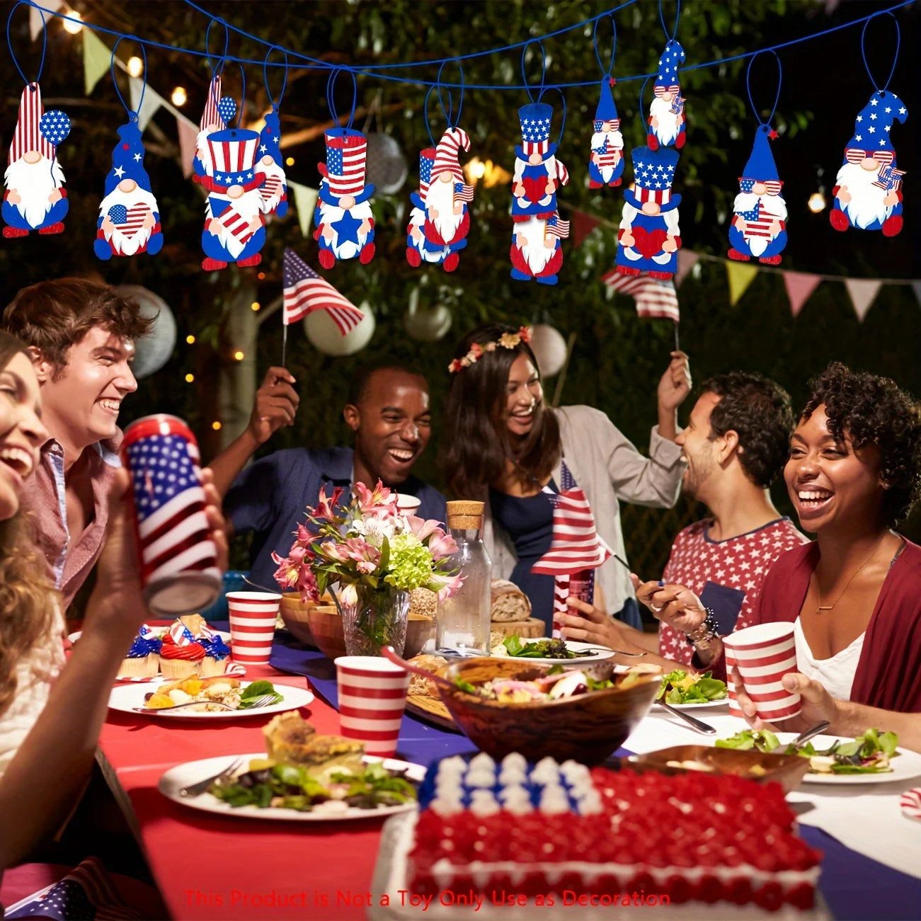 Patriotic American Hanging Cutout Set