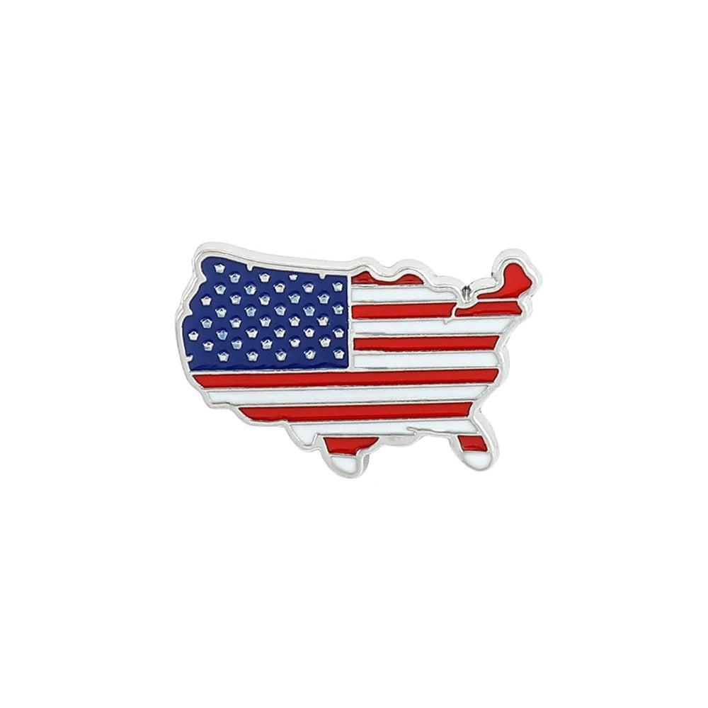 Patriotic Enamel Pin - Freedom & Nation
