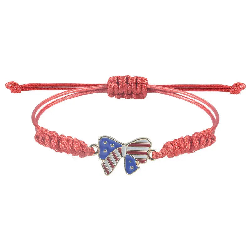 American Flag Pendent Bracelet