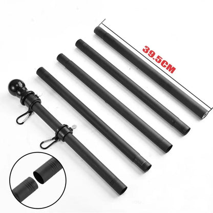 Flagpole Set Black (6ft)