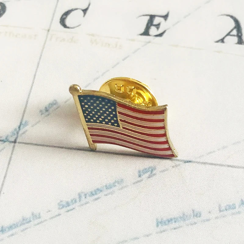 American Flag Pin & Patch Set