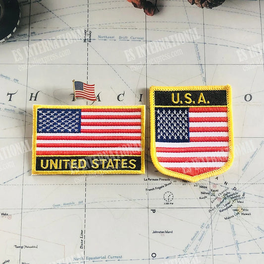 American Flag Pin & Patch Set