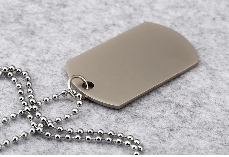 USA Flag Dog Tag Necklace