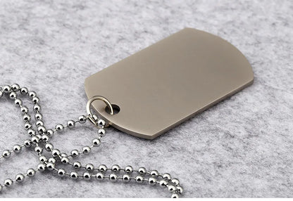 USA Flag Dog Tag Necklace