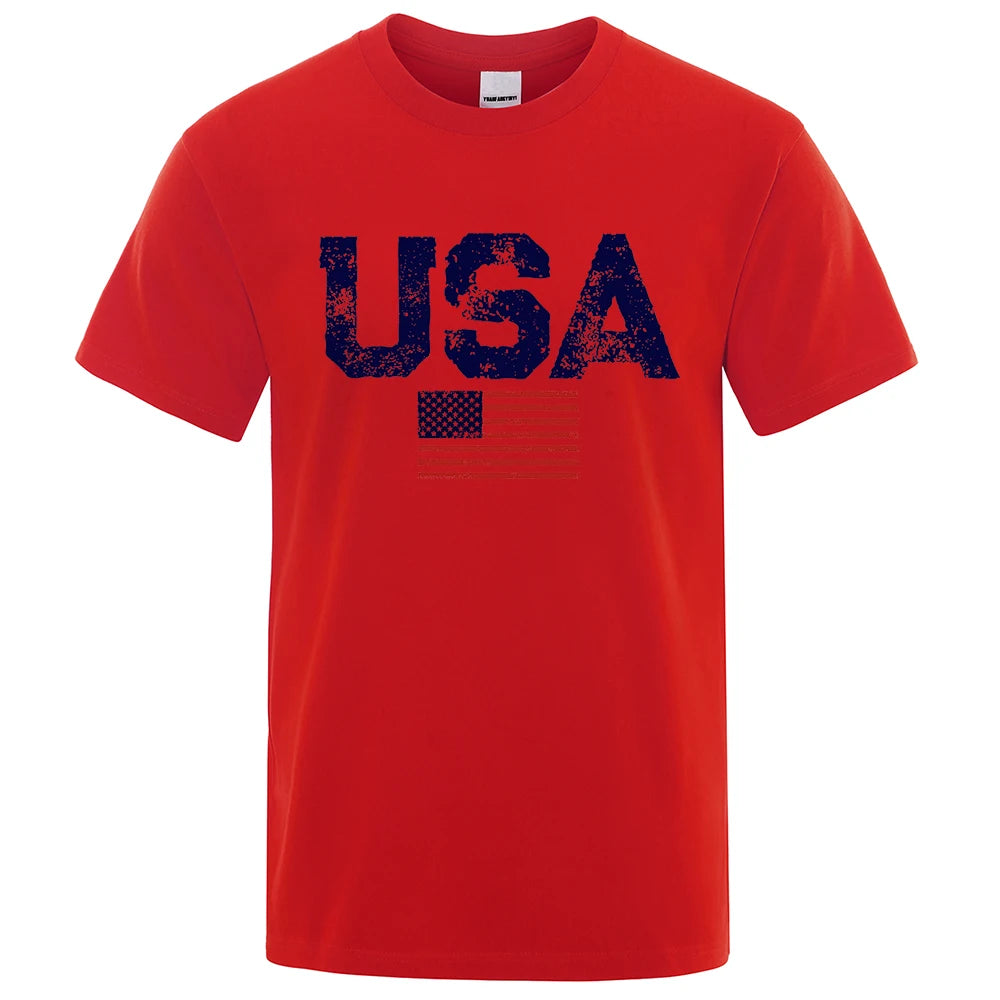 USA T-Shirt – Vintage Flag Print