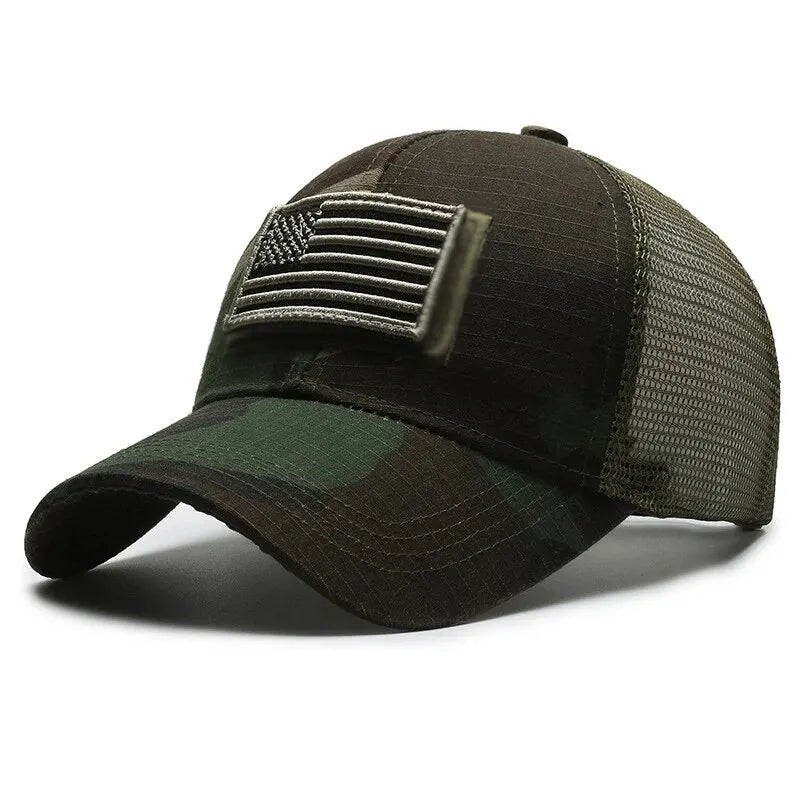 USA Mesh Baseball Cap – Camo Patch