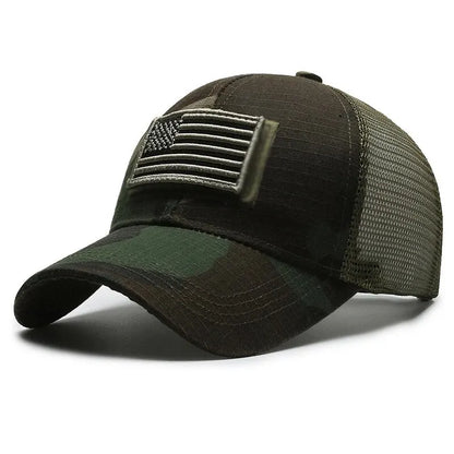 USA Mesh Baseball Cap – Camo Patch