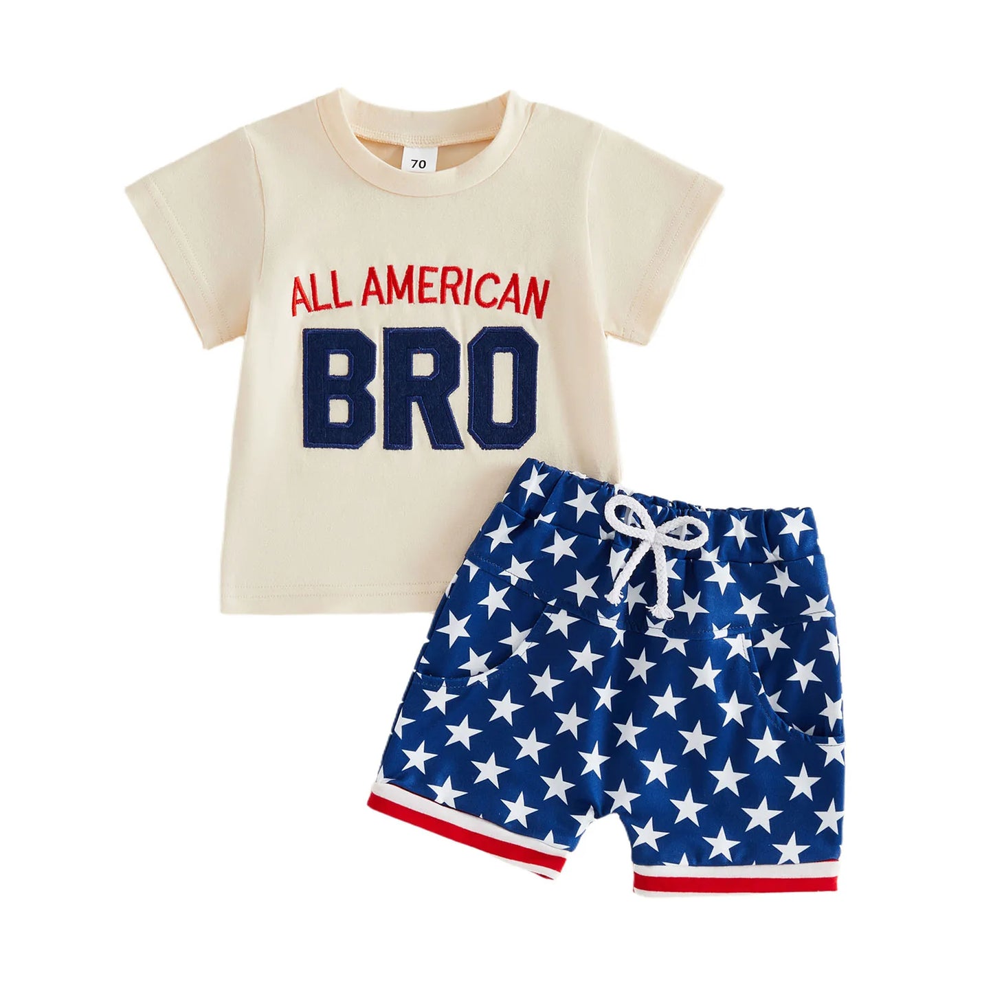 4th of July Toddler Boy Outfit - 2 Piece Set