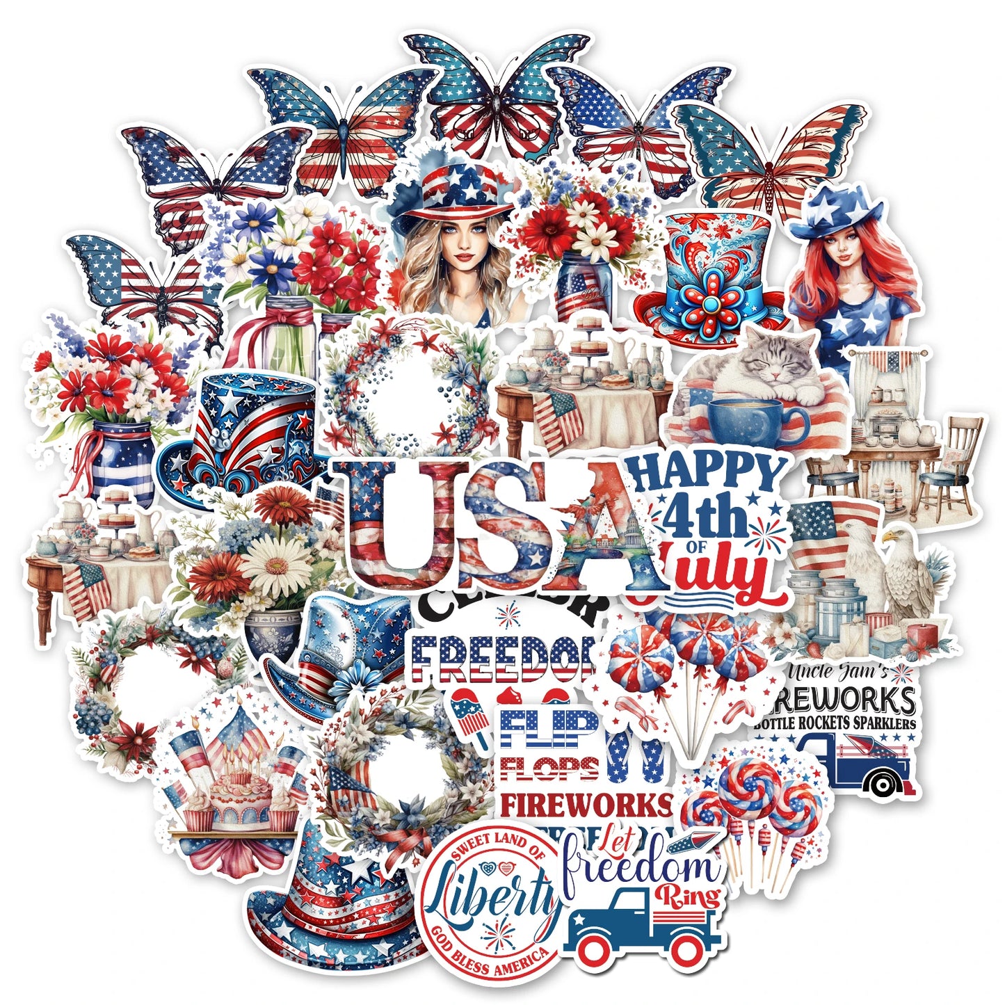 Patriotic Sticker Pack - Cowgirl