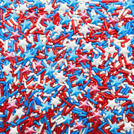 Patriotic Baking Sprinkles – Red, White & Blue