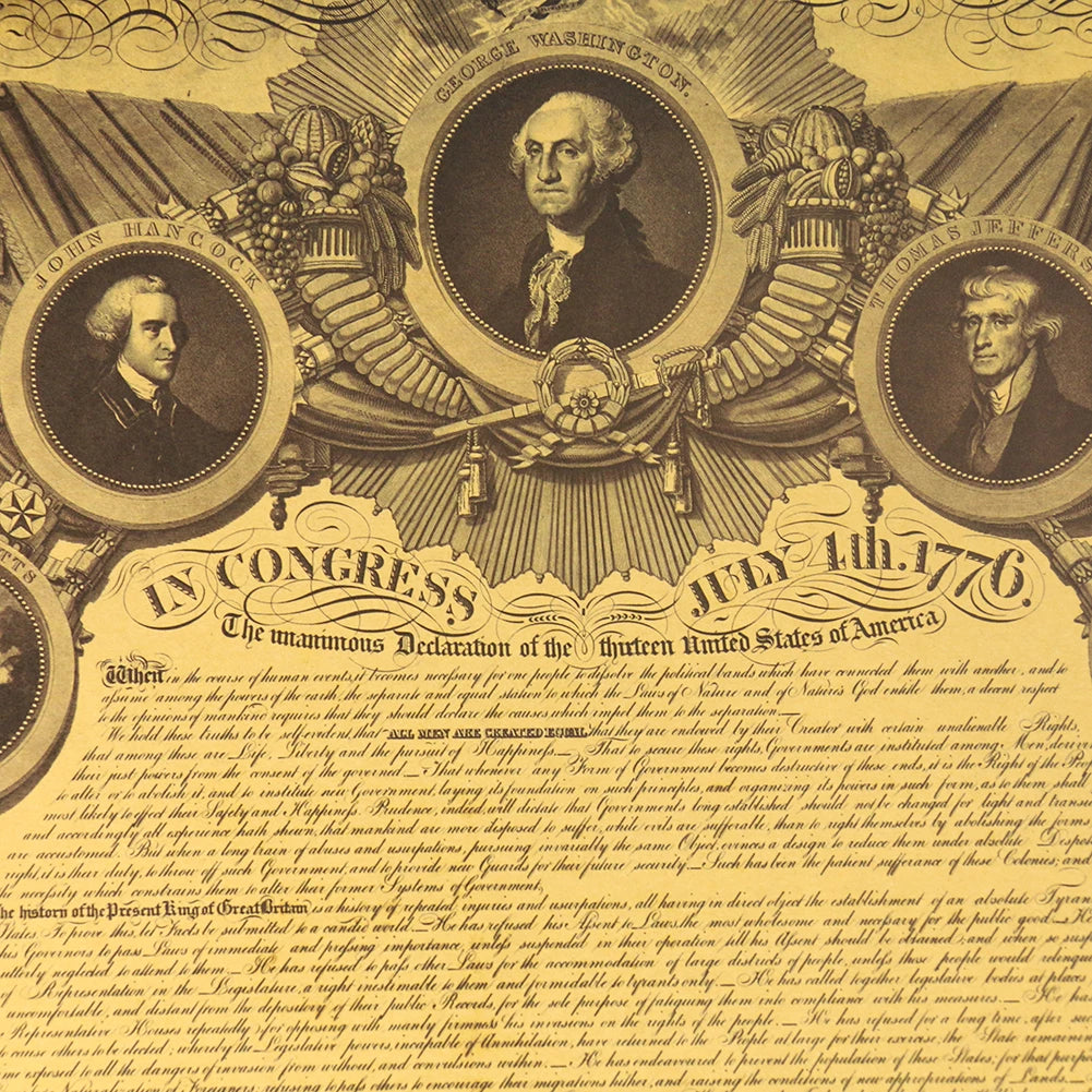 Historical Paper Poster of Declaration of Independence