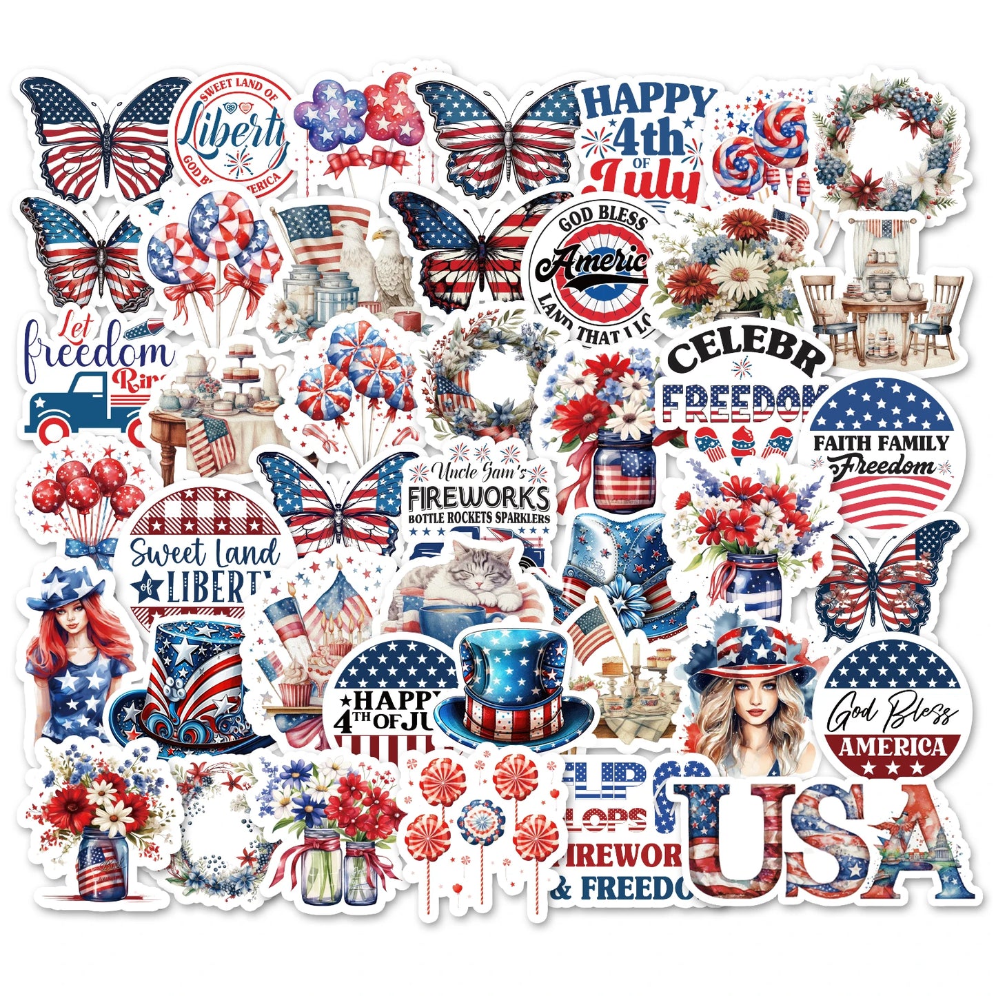 Patriotic Sticker Pack - Cowgirl
