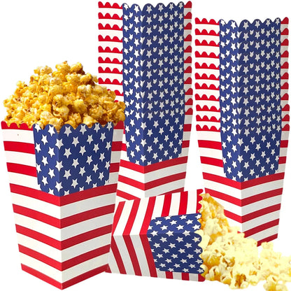 USA Popcorn Boxes – 24-Piece Set