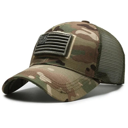 USA Mesh Baseball Cap – Camo Patch