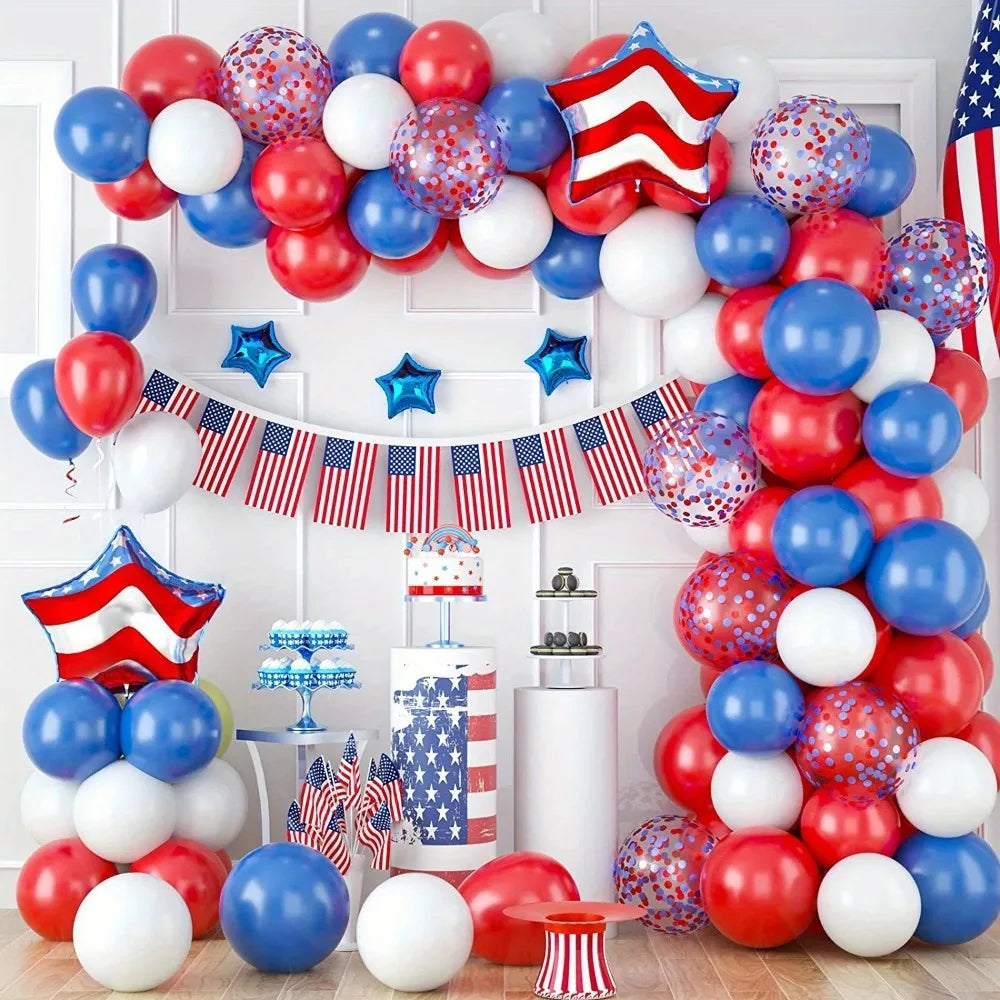 146-Piece Patriotic Balloon Arch Decoration Kit