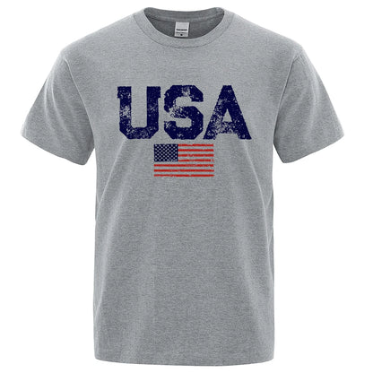 USA T-Shirt – Vintage Flag Print