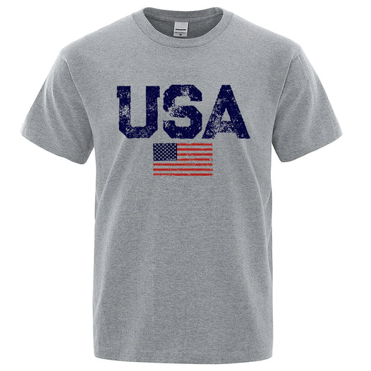 USA T-Shirt – Vintage Flag Print