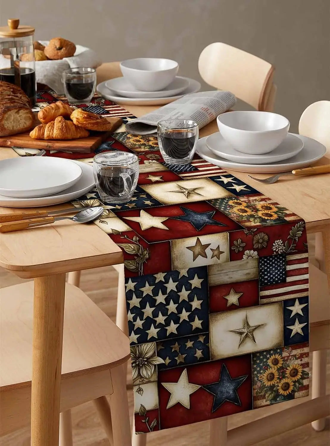 Patriotic Table Runner Vintage - "Country"