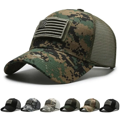 USA Mesh Baseball Cap – Camo Patch