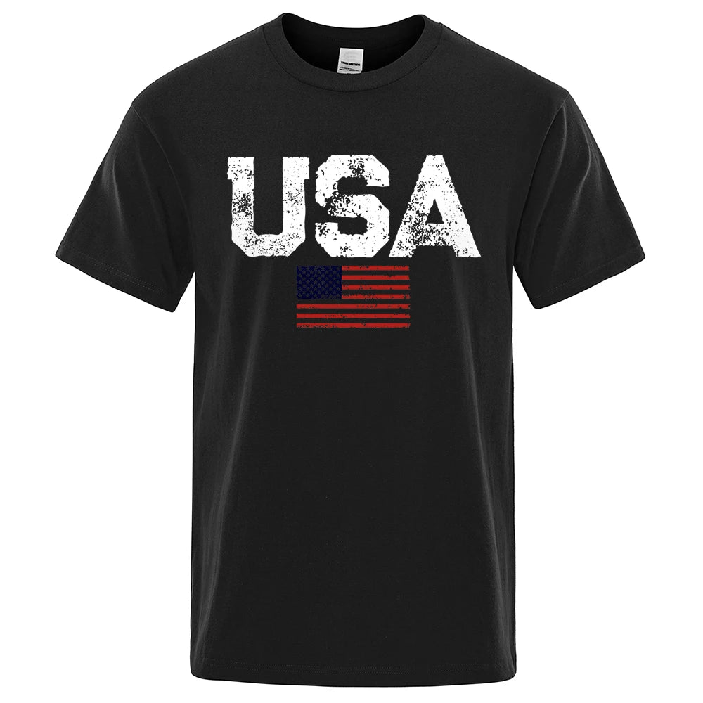 USA T-Shirt – Vintage Flag Print