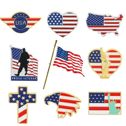 Patriotic Enamel Pin - Honor & Faith