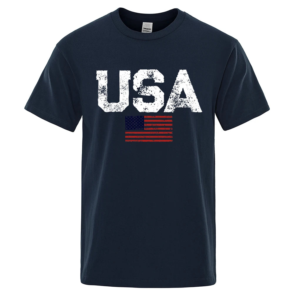 USA T-Shirt – Vintage Flag Print