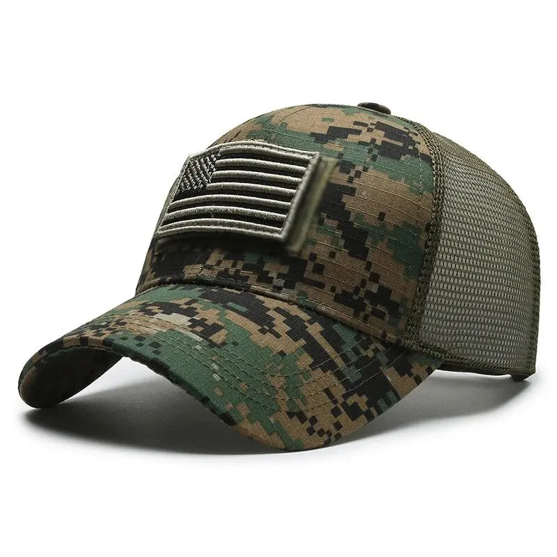 USA Mesh Baseball Cap – Camo Patch