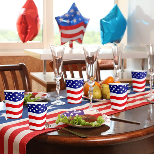 American Flag Paper Cups – 10-Piece Set
