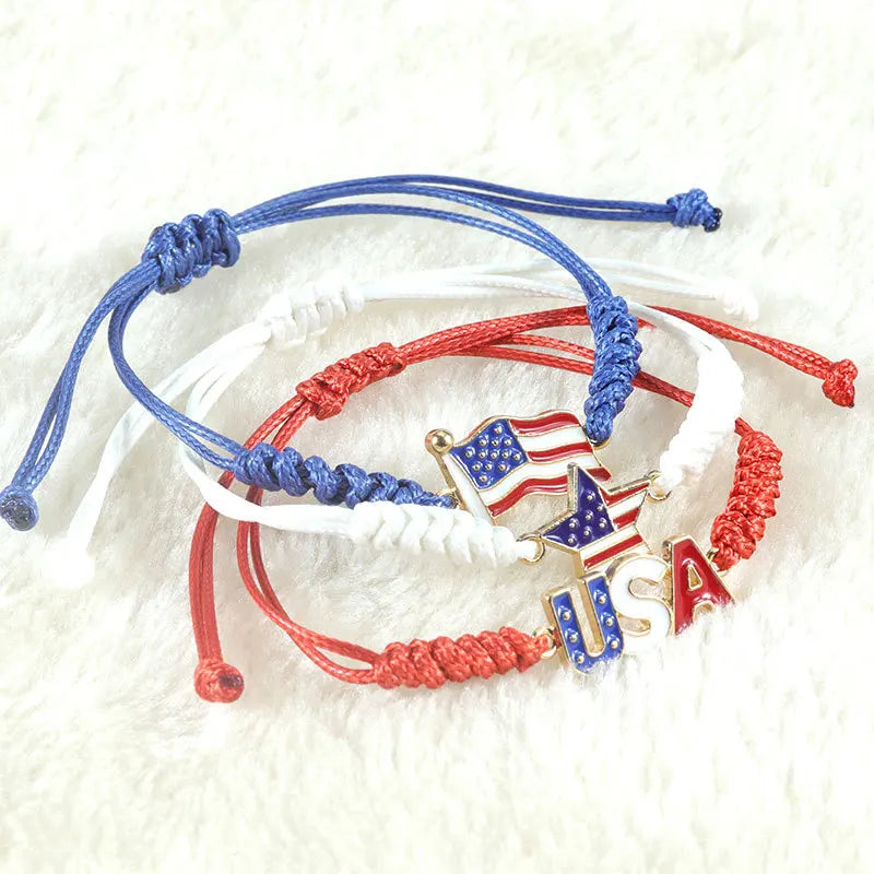 American Flag Pendent Bracelet
