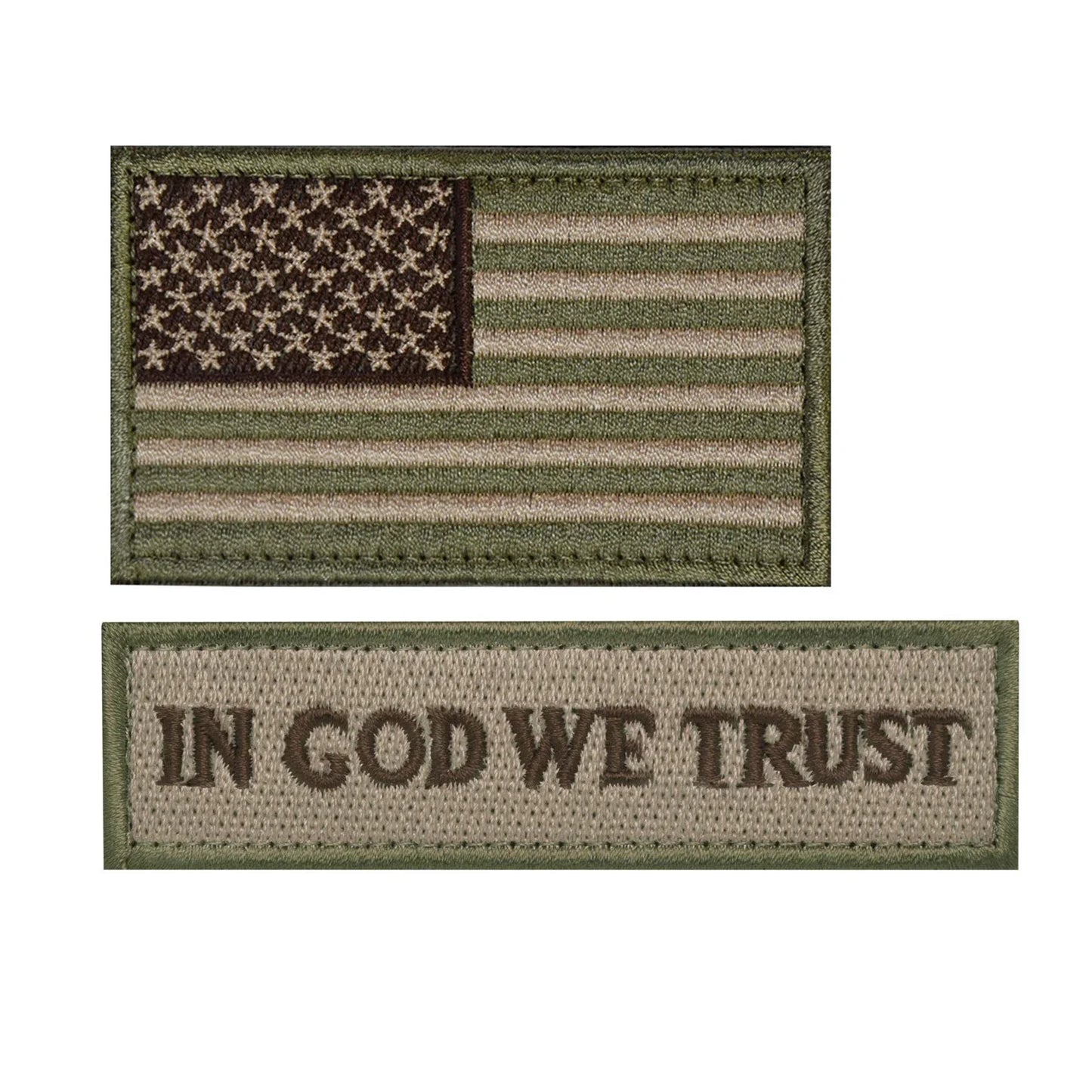 Patriotic “In God We Trust” Patch Set