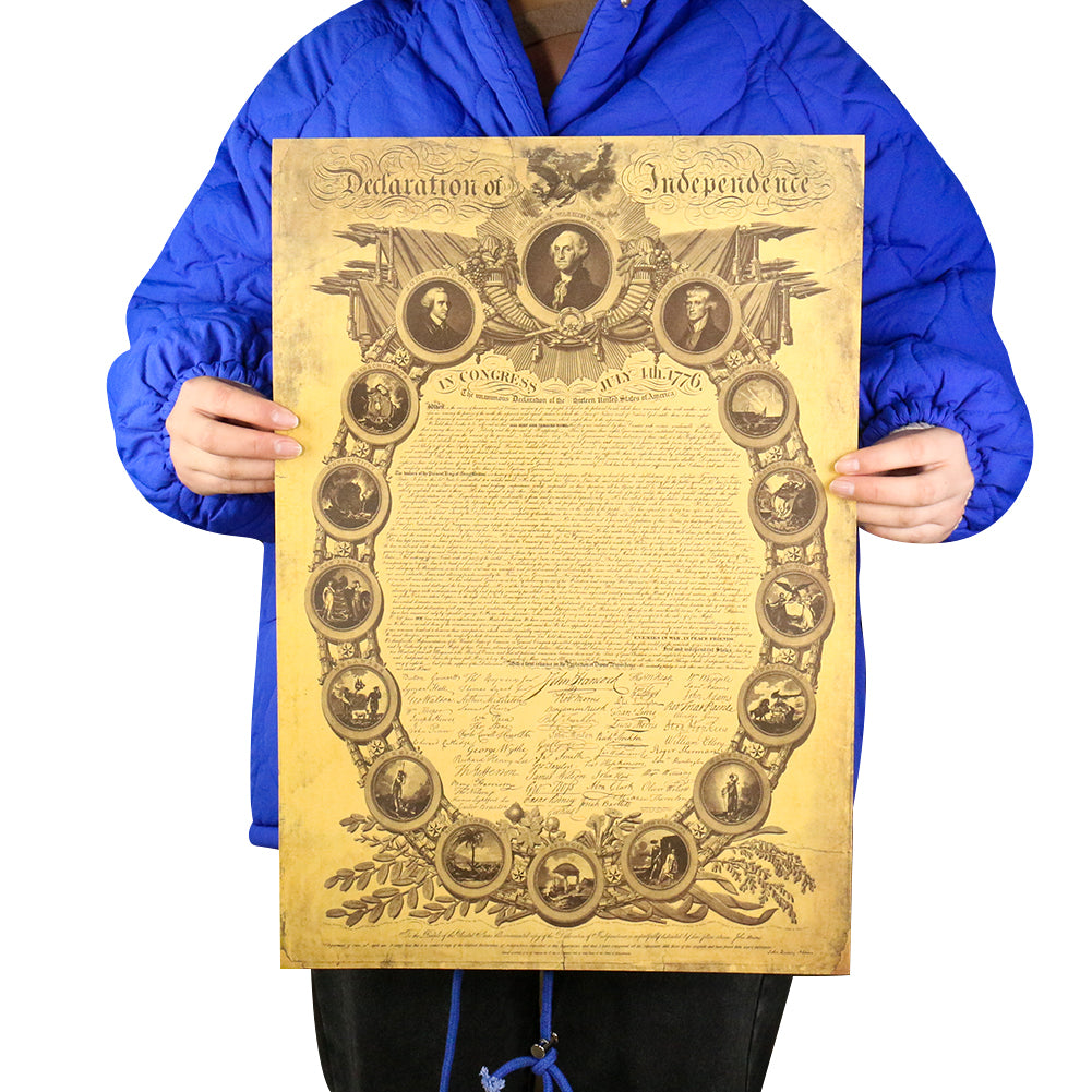 Historical Paper Poster of Declaration of Independence