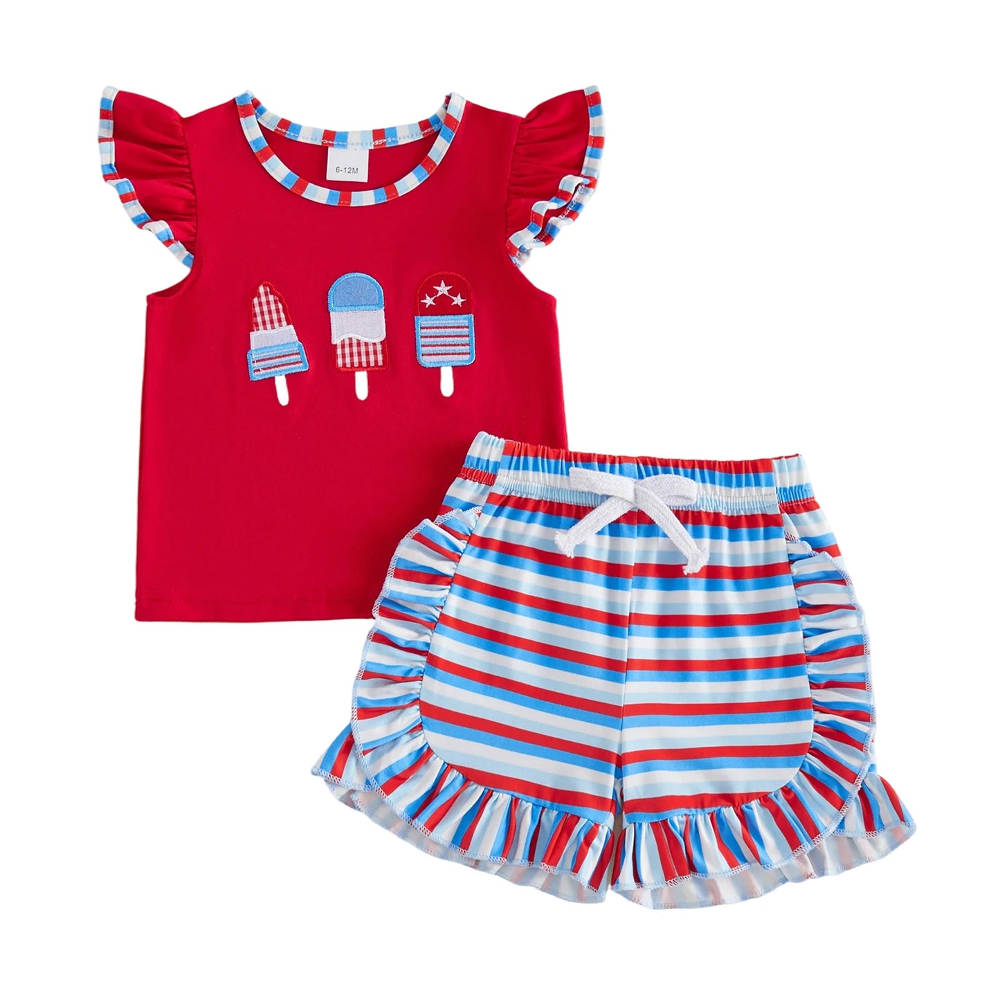 4th of July Toddler Girl Outfit - 2 Piece Set