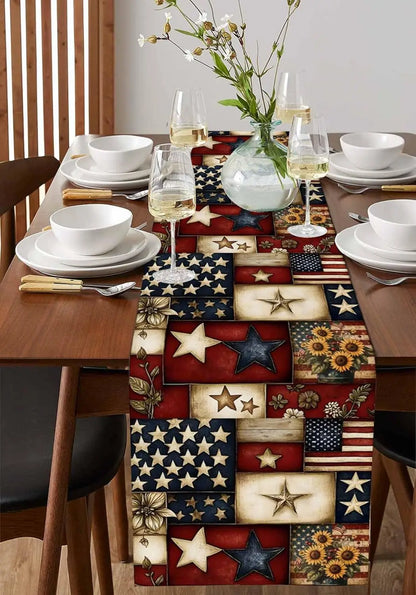 Patriotic Table Runner Vintage - "Country"