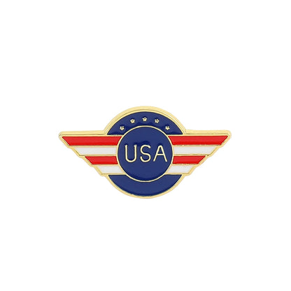 Patriotic Enamel Pin - Freedom & Nation