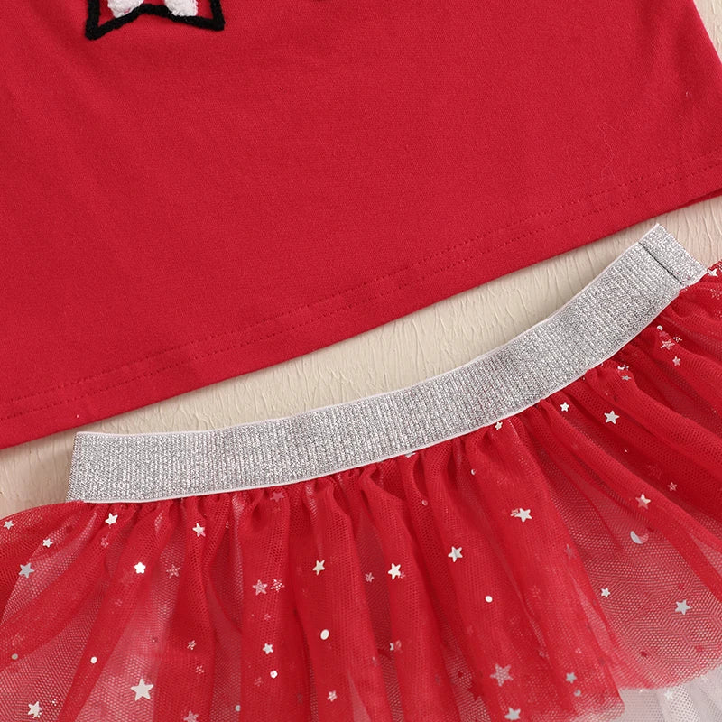 4th of July Toddler Girl Outfit - 2 Piece Set