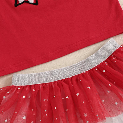 4th of July Toddler Girl Outfit - 2 Piece Set