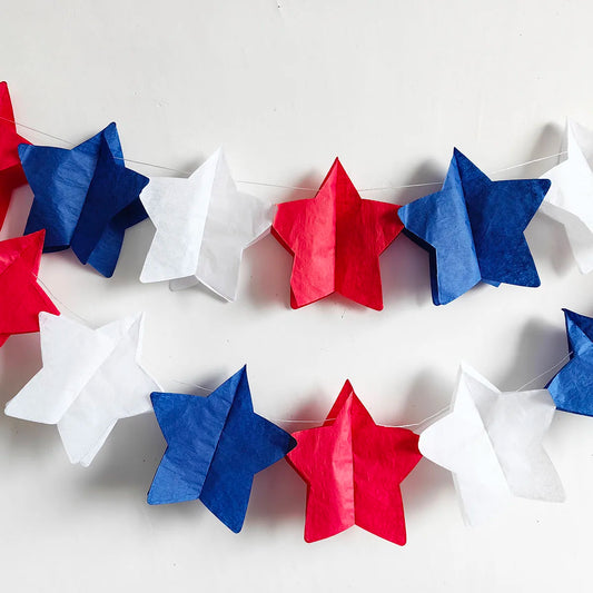 Patriotic DIY Star Paper Garland