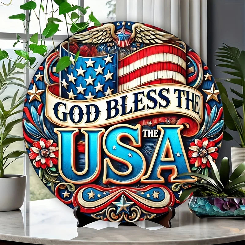 Patriotic Aluminum Wall Art – God Bless America