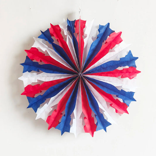 Patriotic Paper Fan Decoration