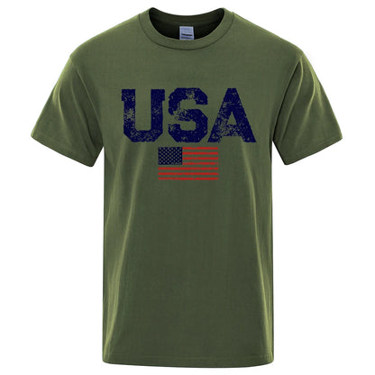 USA T-Shirt – Vintage Flag Print