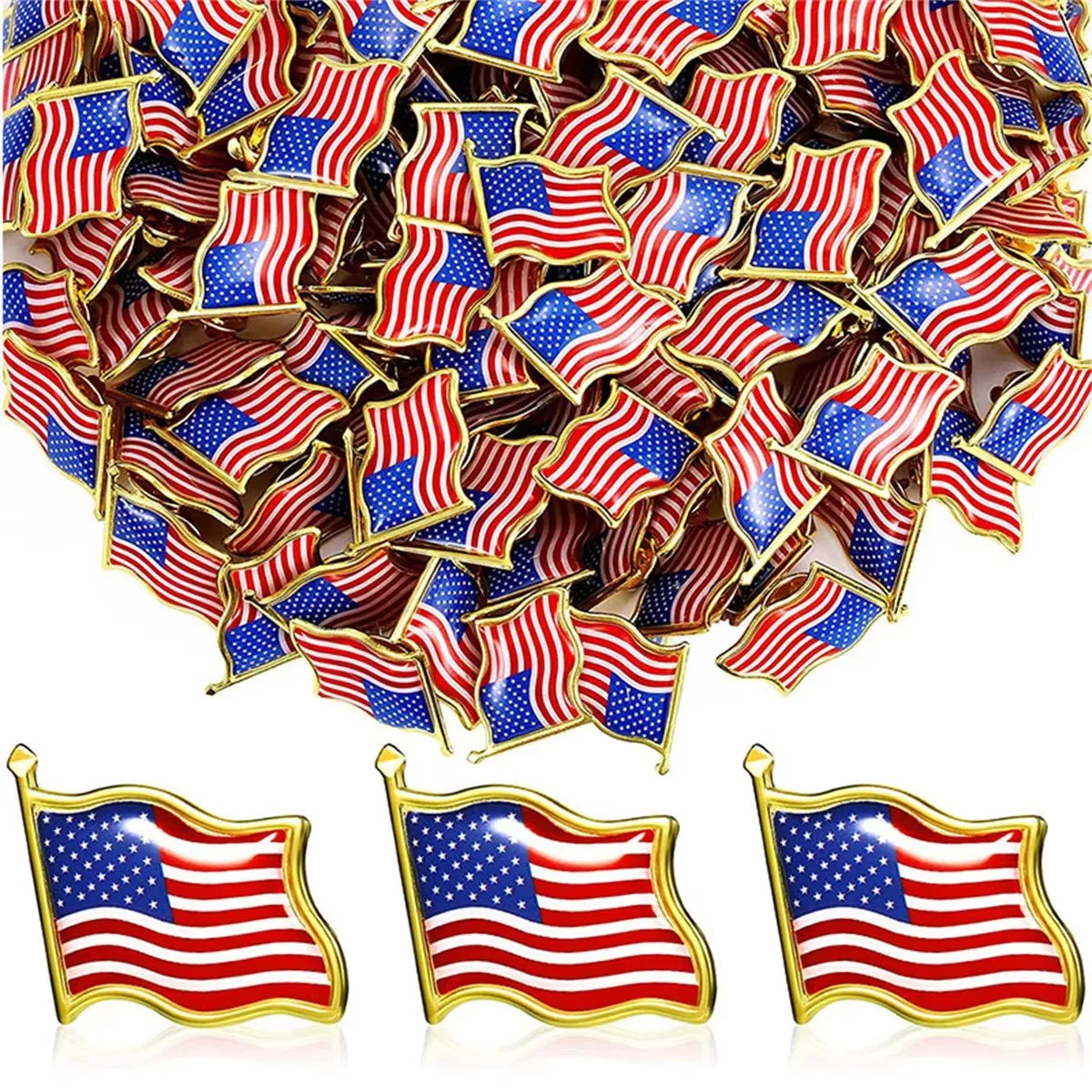 American Flag Enamel Lapel Pin (Schools and Events)