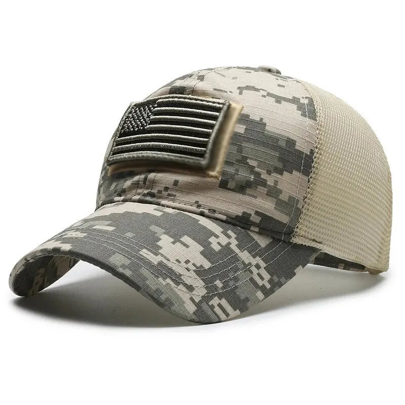 USA Mesh Baseball Cap – Camo Patch