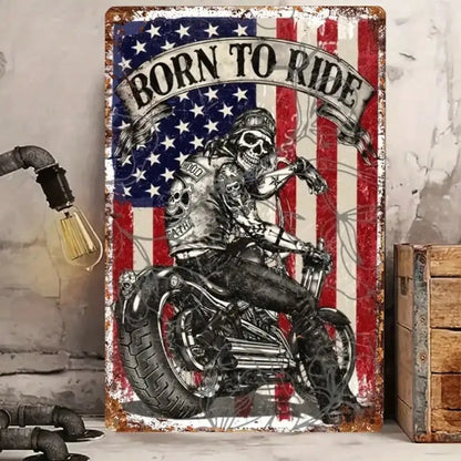 USA Aluminum Wall Art – Born to Ride