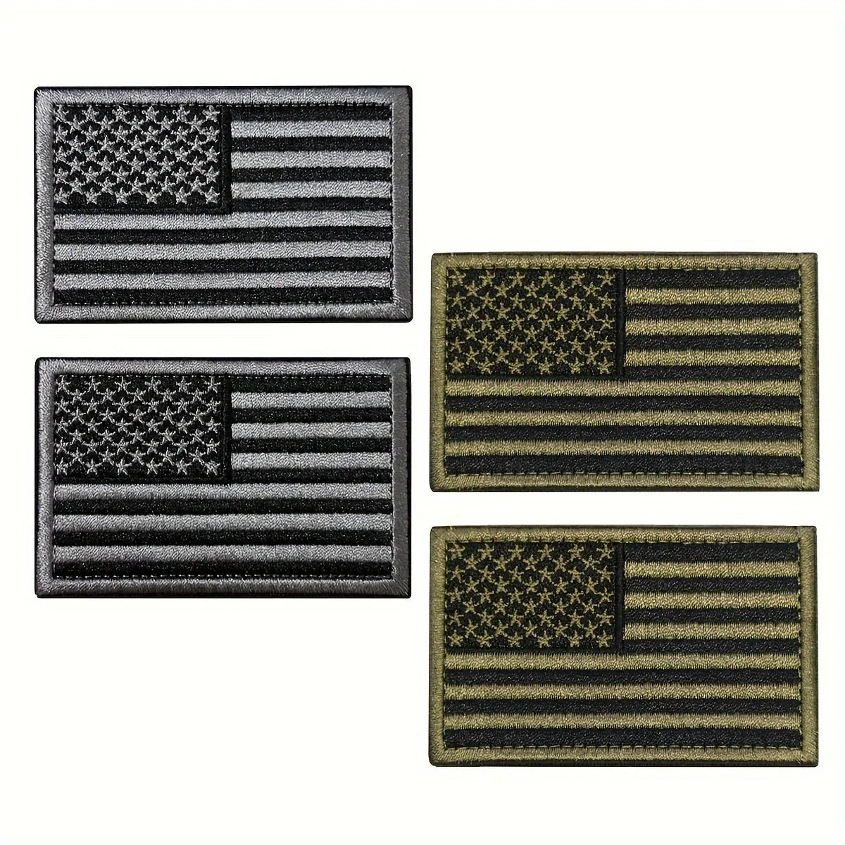 USA Flag Patch Set – Hook-and-Loop