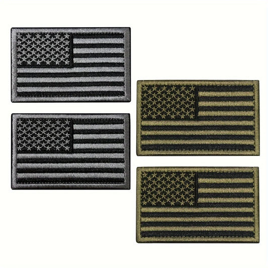 USA Flag Patch Set – Hook-and-Loop