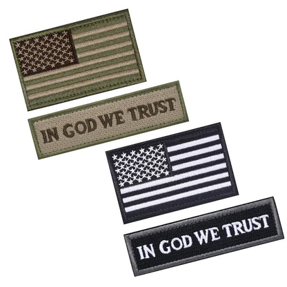 Patriotic “In God We Trust” Patch Set