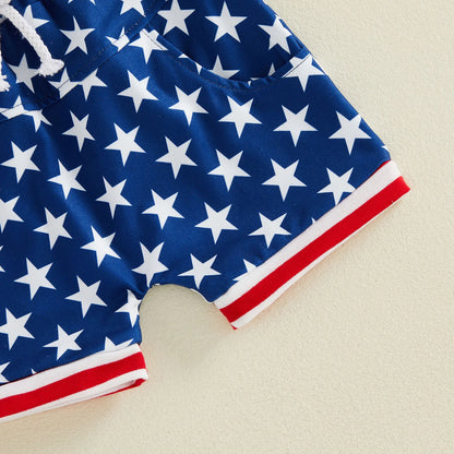 4th of July Toddler Boy Outfit - 2 Piece Set