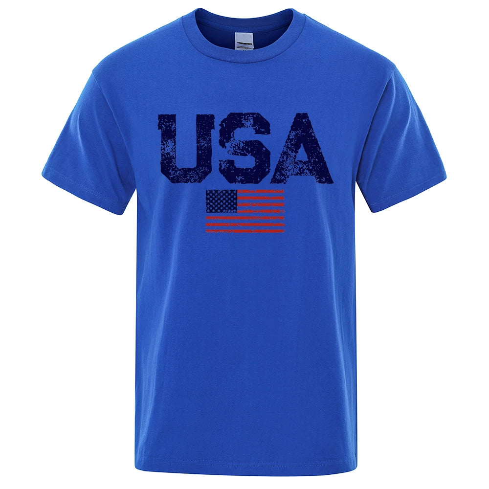 USA T-Shirt – Vintage Flag Print