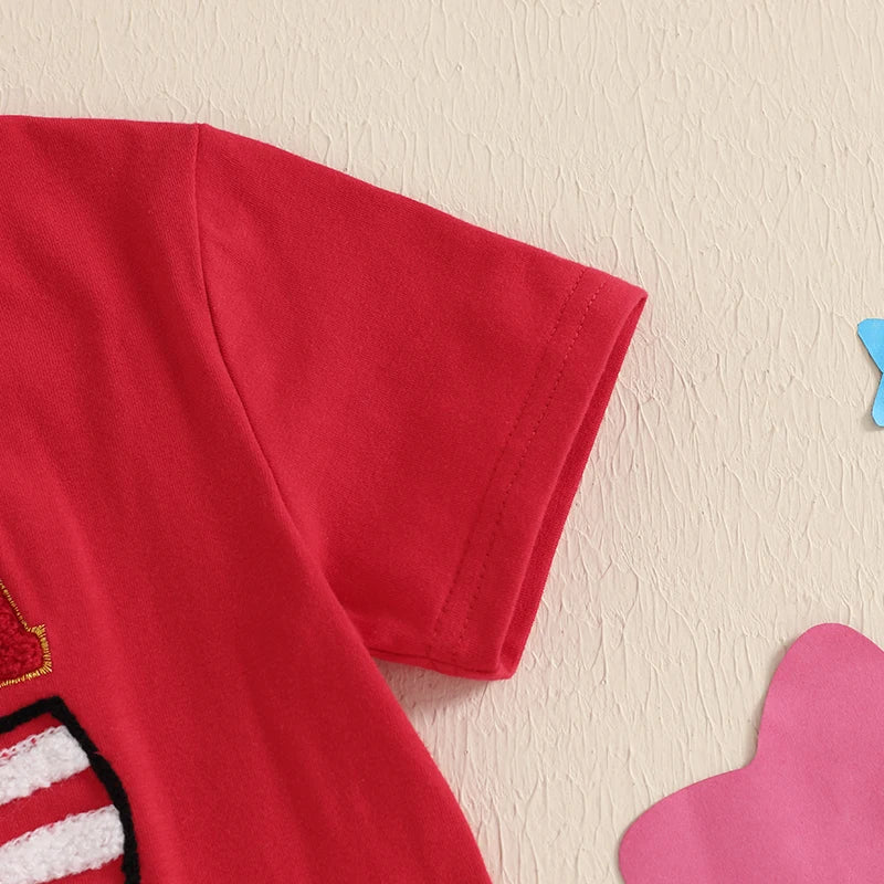 4th of July Toddler Girl Outfit - 2 Piece Set