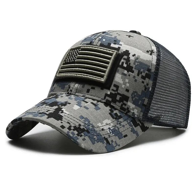 USA Mesh Baseball Cap – Camo Patch